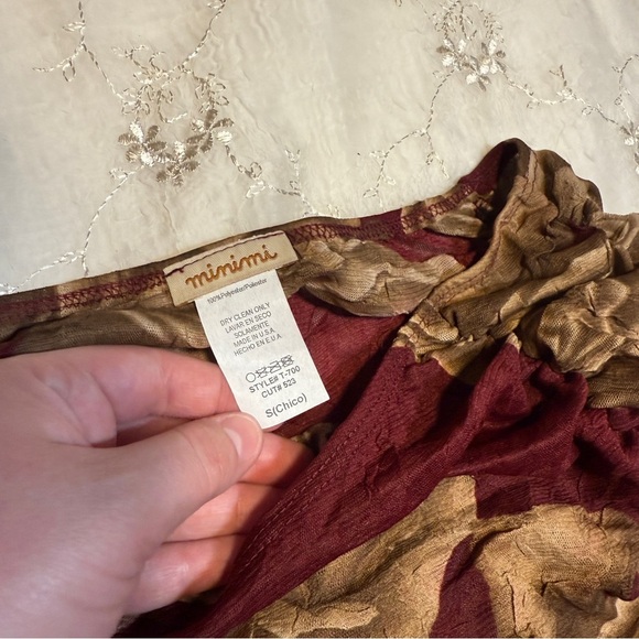 Deadstock Y2K Fall Rose Ruched Long Sleeve Bodysuit – Small (Made in USA) - Picture 3 of 4